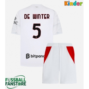 AC Milan Koni De Winter #5 Replik Auswärtstrikot Kinder 2026-27 Kurzarm (+ Kurze Hosen)